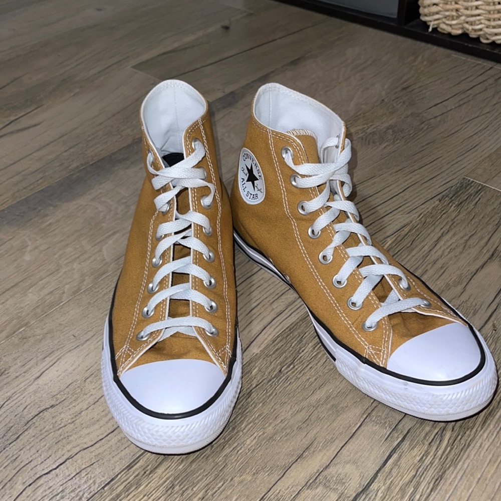 Light Brown Custom High Top Converse